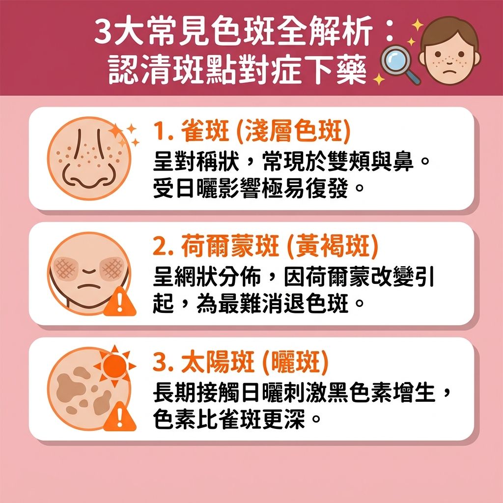 常見色斑有哪幾種？