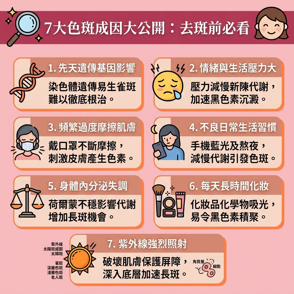 去斑方法要有效：先了解色斑成因！
