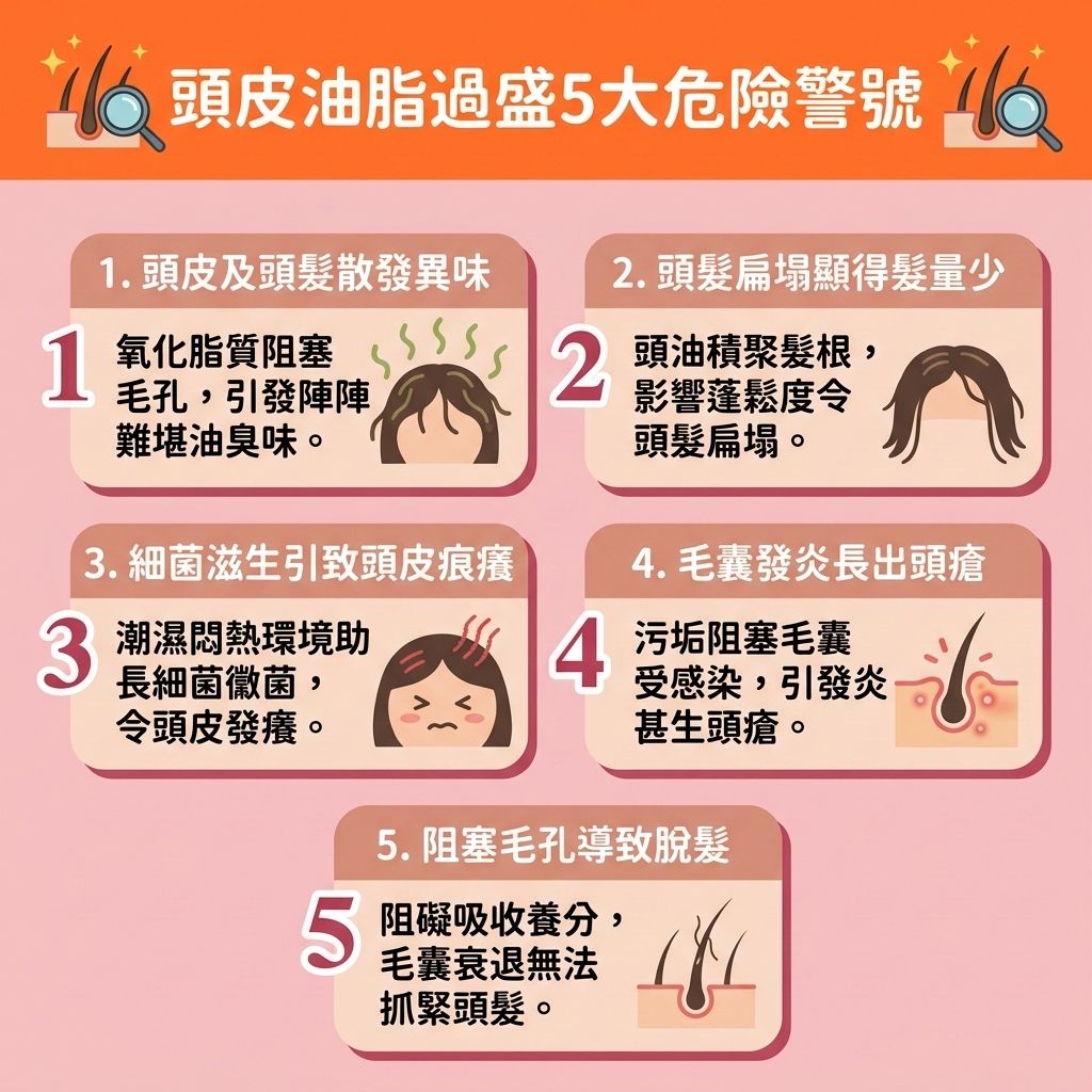 這是一張 1:1 正方形扁平化向量插畫，以台灣健康部落格風格圖解【毛囊】結構，教導大家【預防脫髮方法】與【調理頭皮健康】。健康的【頭皮】依賴良好的【新陳代謝】與【血液循環】以【促進頭皮血液循環】。圖中顯示，【毛囊】經歷【生長期】、【退化期】、【休止期】及【脫落期】。若【荷爾蒙】失調，如【雌激素】下降或體內【雙氫睪酮】過高引發【雄性禿】，會導致異常【脫髮】，影響【黑色素】生成與【皮脂腺】分泌。

為了【改善頭髮稀疏】與【解決前額脫髮】，必須【改善頭皮環境】並進行【頭皮深層清潔】。日常應攝取【蛋白質】、【維他命】、【鐵質】與【鋅質】，幫助合成【角蛋白】來【補充頭髮營養】及【滋養脆弱髮絲】。這不僅能【強健脆弱髮根】、【延緩毛囊萎縮】，還能【促進頭髮生長】並【延長生長週期】。

面對【改善髮線後移】，除了使用產品來【抑制男性荷爾蒙】，更應尋求【專業生髮療程】協助。這些療程能有效【激活休眠毛囊】、【刺激毛囊再生】，最終達到【減少掉髮數量】與【增加頭髮密度】的完美效果！