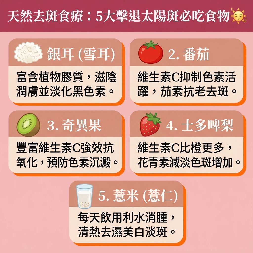 去太陽斑食物1. 銀耳